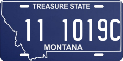 MT license plate 111019C