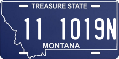 MT license plate 111019N