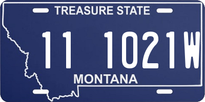 MT license plate 111021W