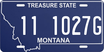 MT license plate 111027G