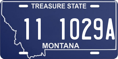 MT license plate 111029A