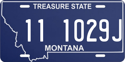 MT license plate 111029J