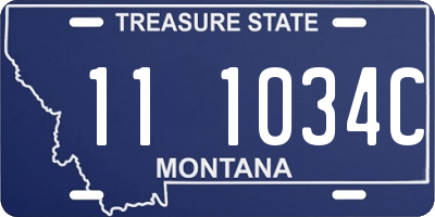 MT license plate 111034C