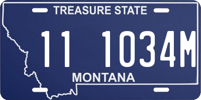 MT license plate 111034M