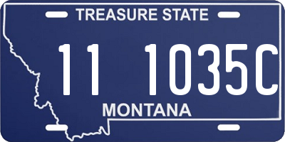 MT license plate 111035C