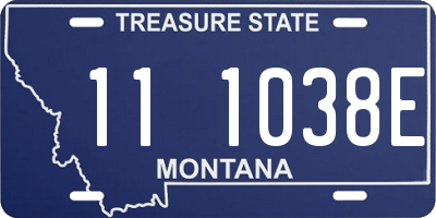 MT license plate 111038E