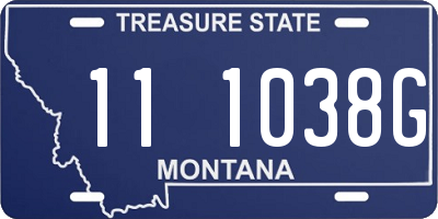 MT license plate 111038G