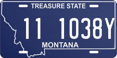 MT license plate 111038Y