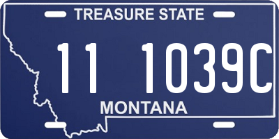 MT license plate 111039C