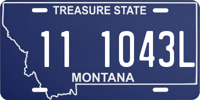 MT license plate 111043L