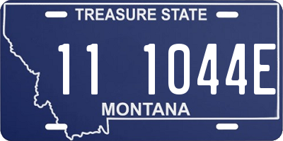 MT license plate 111044E