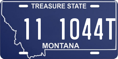 MT license plate 111044T