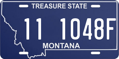 MT license plate 111048F