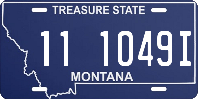 MT license plate 111049I