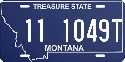 MT license plate 111049T