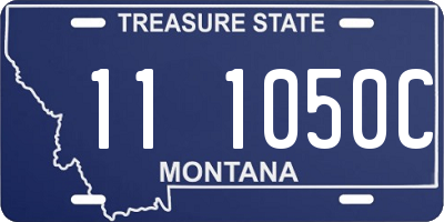 MT license plate 111050C