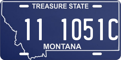 MT license plate 111051C