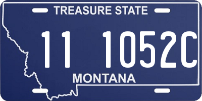 MT license plate 111052C
