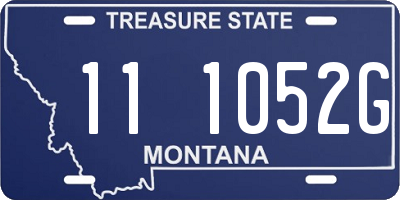 MT license plate 111052G