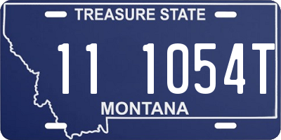 MT license plate 111054T