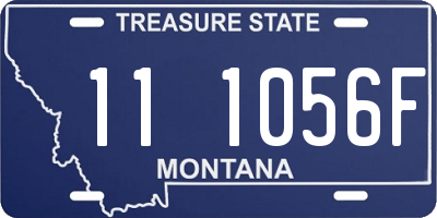 MT license plate 111056F