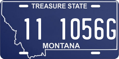 MT license plate 111056G