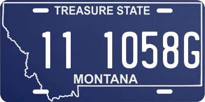 MT license plate 111058G