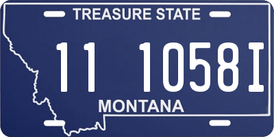 MT license plate 111058I
