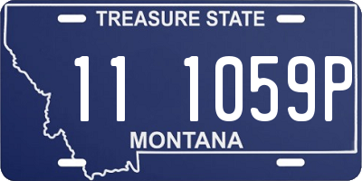 MT license plate 111059P
