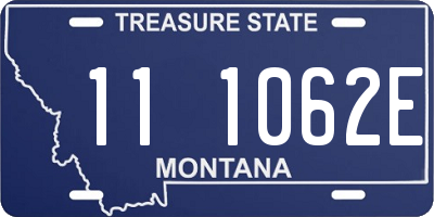 MT license plate 111062E