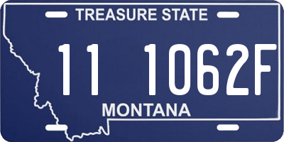 MT license plate 111062F