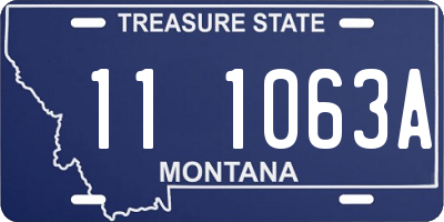 MT license plate 111063A