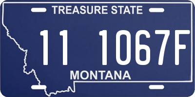 MT license plate 111067F