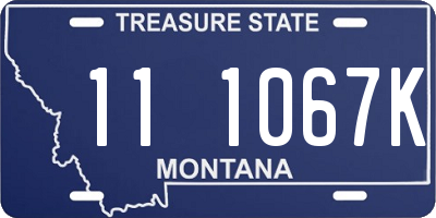 MT license plate 111067K