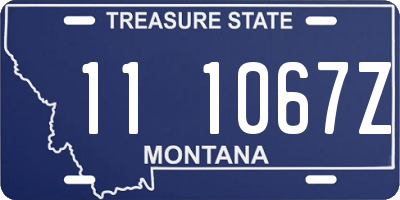 MT license plate 111067Z