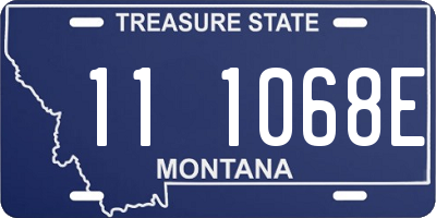 MT license plate 111068E