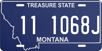 MT license plate 111068J