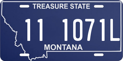 MT license plate 111071L