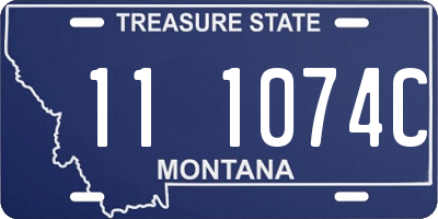 MT license plate 111074C