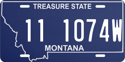MT license plate 111074W