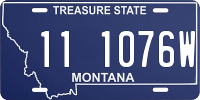 MT license plate 111076W