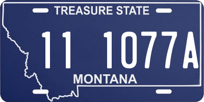 MT license plate 111077A