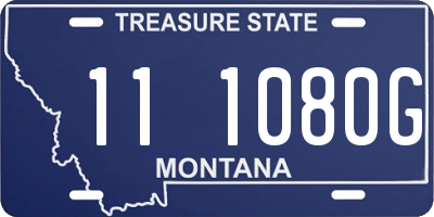 MT license plate 111080G