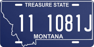 MT license plate 111081J