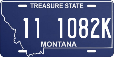 MT license plate 111082K