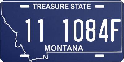 MT license plate 111084F
