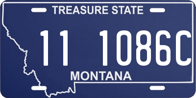 MT license plate 111086C