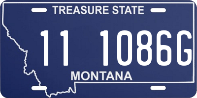 MT license plate 111086G