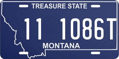 MT license plate 111086T