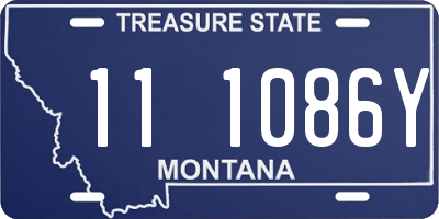 MT license plate 111086Y